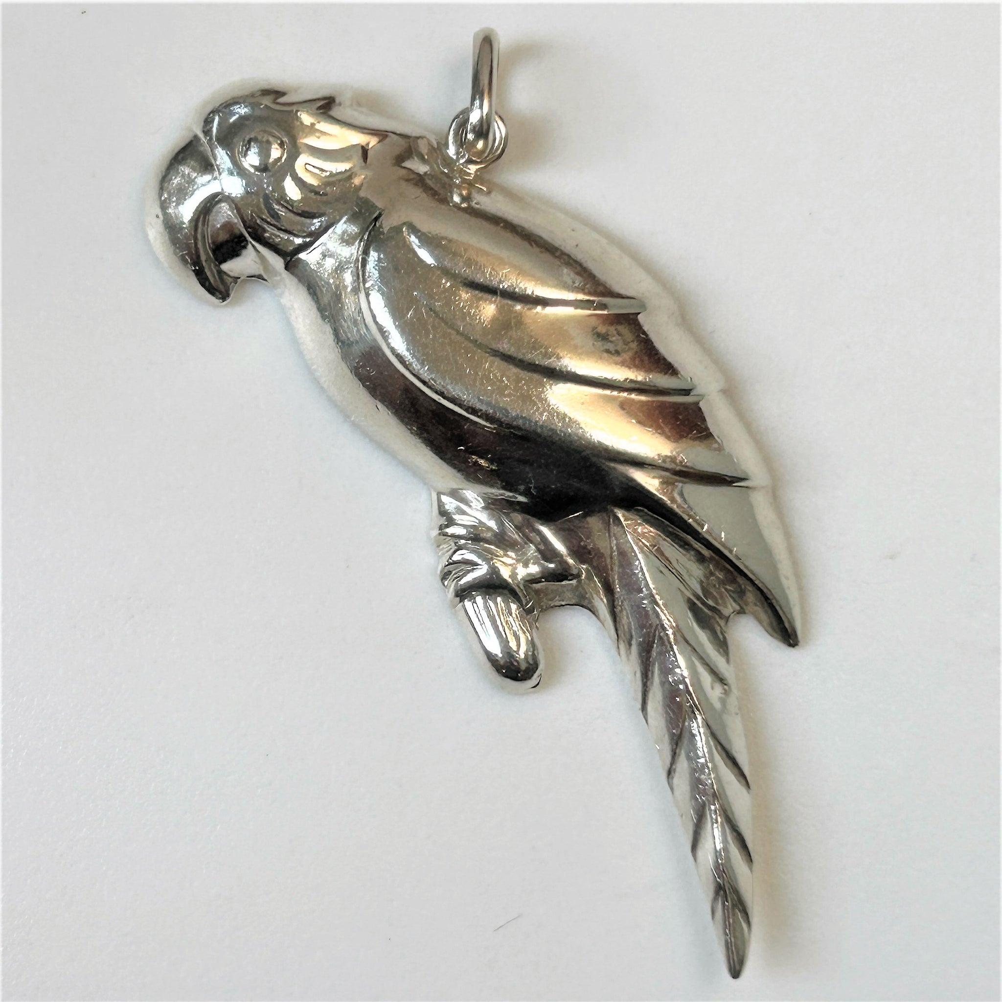 Large Sterling Silver “Parrot” Pendant