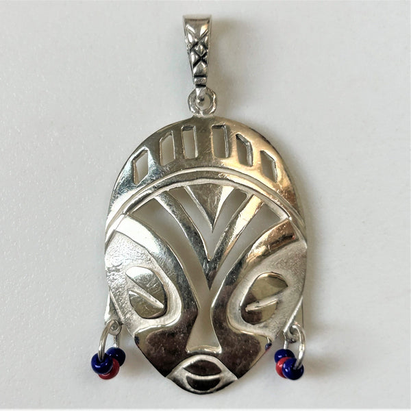 Sterling Silver “African Mask” Pendant