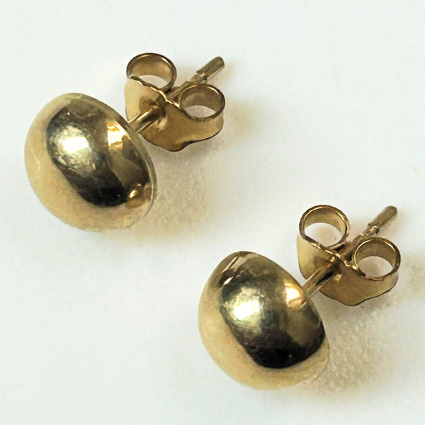 9ct Gold Hemispherical Stud Earrings