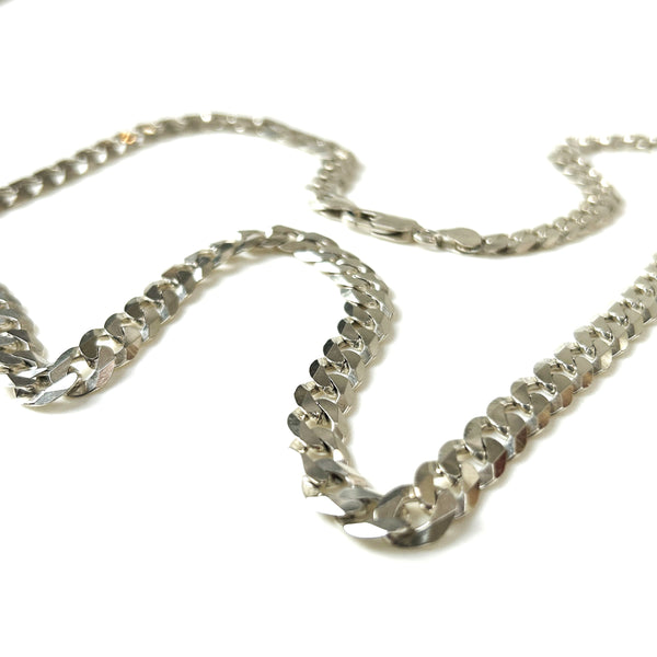 Sterling Silver Diamond-Cut Curb Chain Necklace
