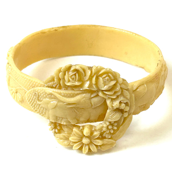 Vintage Carved Bangle Bracelet