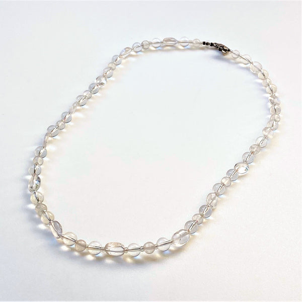 Sterling Silver and Crystal Bead Necklace