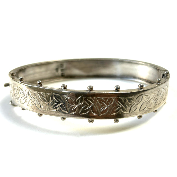 Antique Sterling Silver Bangle Bracelet