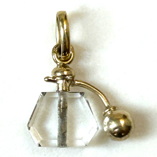 18ct Gold and Crystal “Scent Atomiser” Charm Pendant