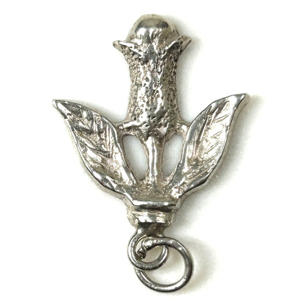 Miniature Silver “Exotic Flower” Charm Pendant