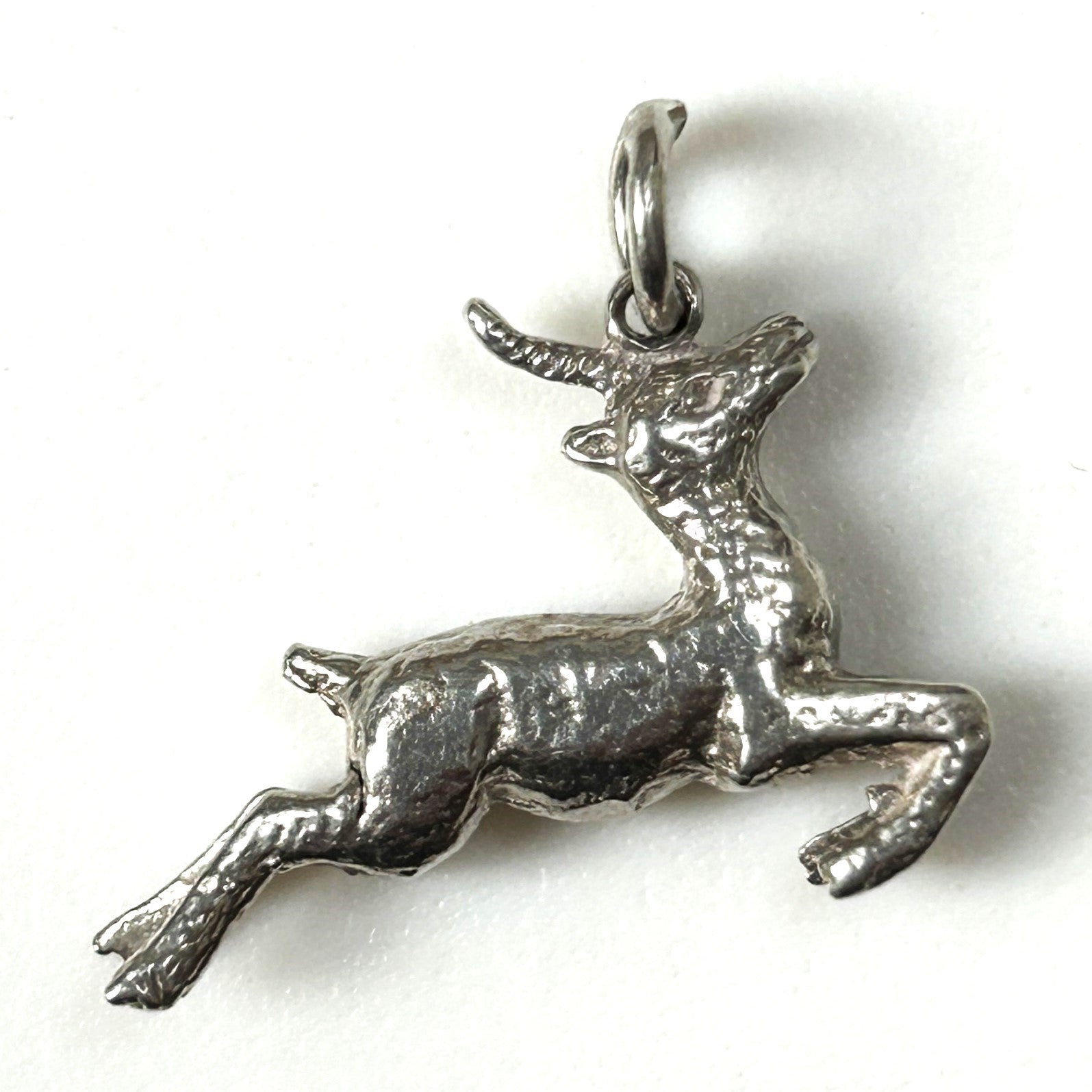 Miniature Silver “Springbok” Charm Pendant