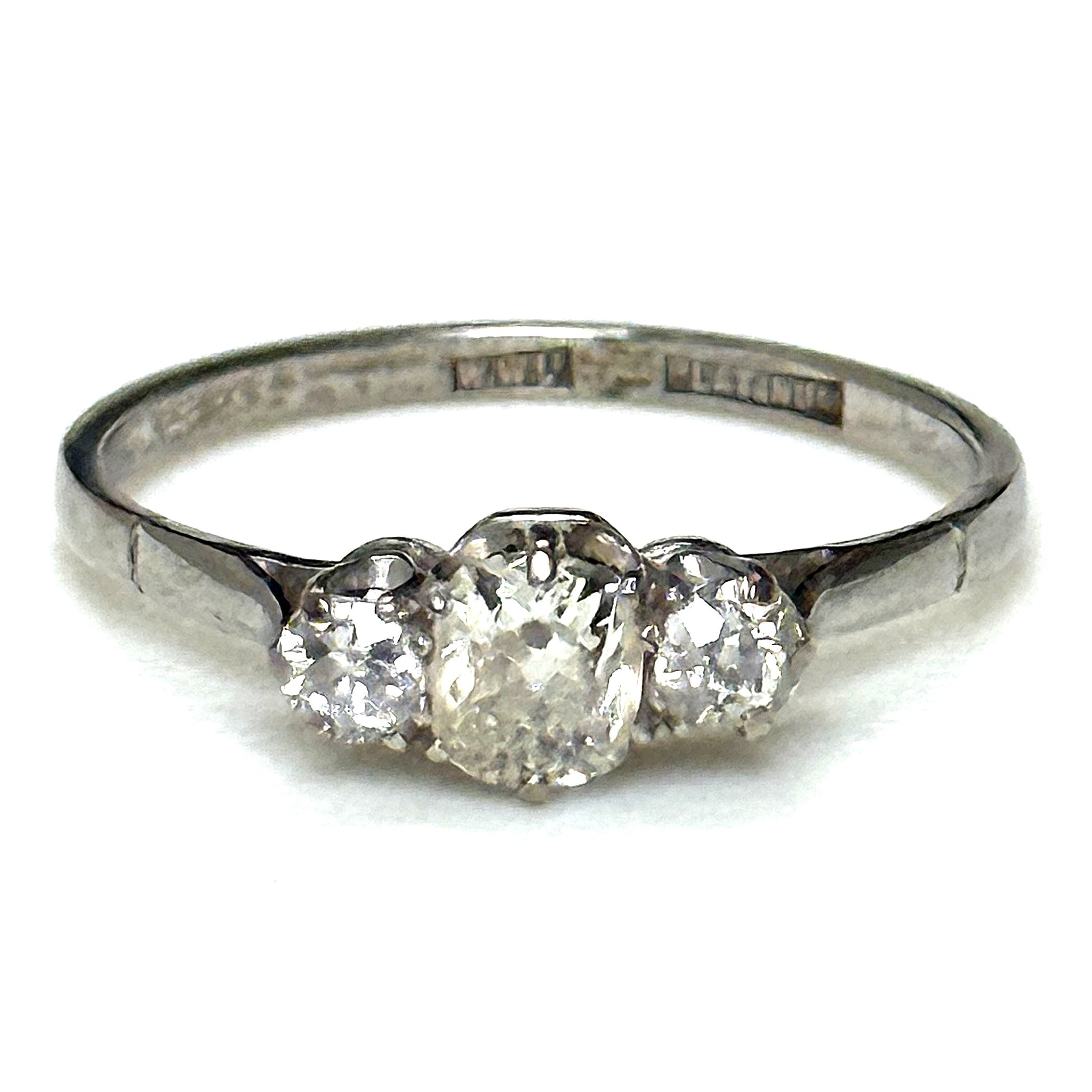1920’s Platinum and Diamond Trilogy Ring by William Wilkinson Ltd