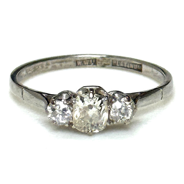 1920’s Platinum and Diamond Trilogy Ring by William Wilkinson Ltd