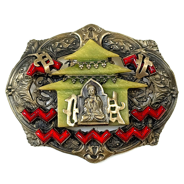 Antique Chinoiserie Pagoda Brooch