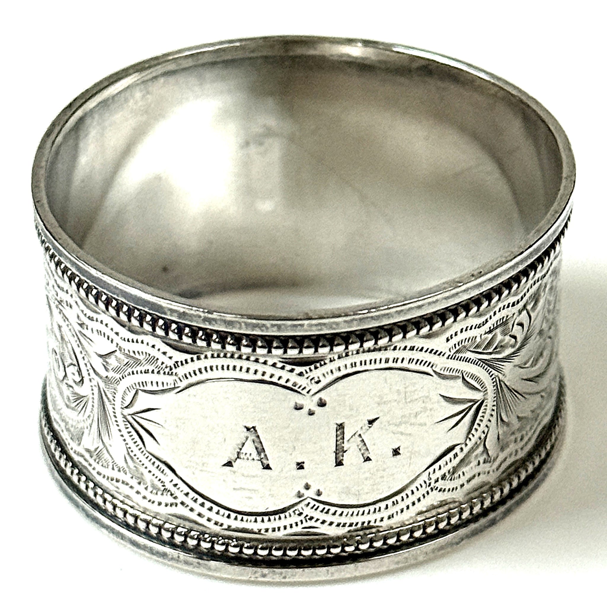Antique Engraved Silver Serviette Ring