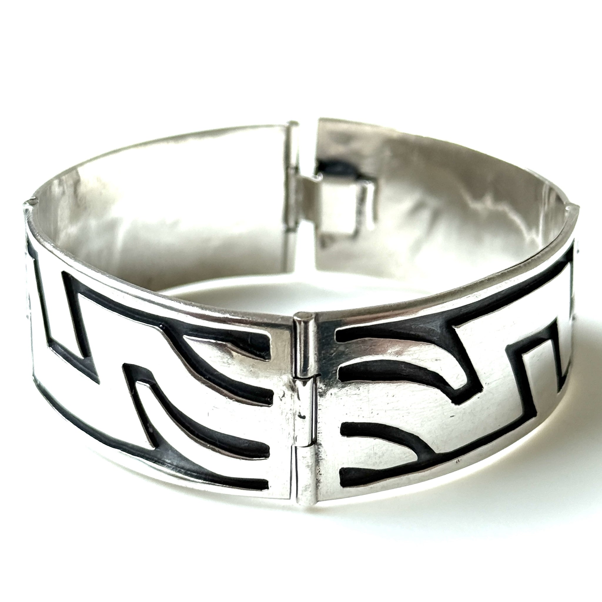 Sterling Silver Geometric Mexican Bracelet