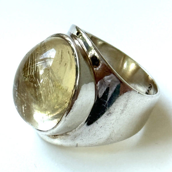 Sterling Silver and Rutilated Quartz Ring