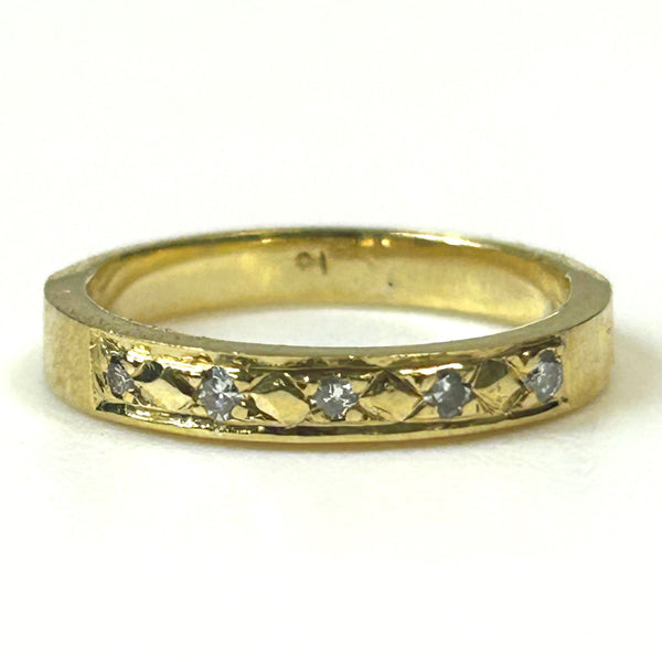 18ct Gold and Diamond Semi-Eternity Ring
