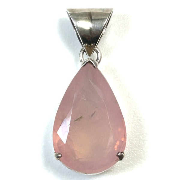 Sterling Silver and Rose Quartz Pendant