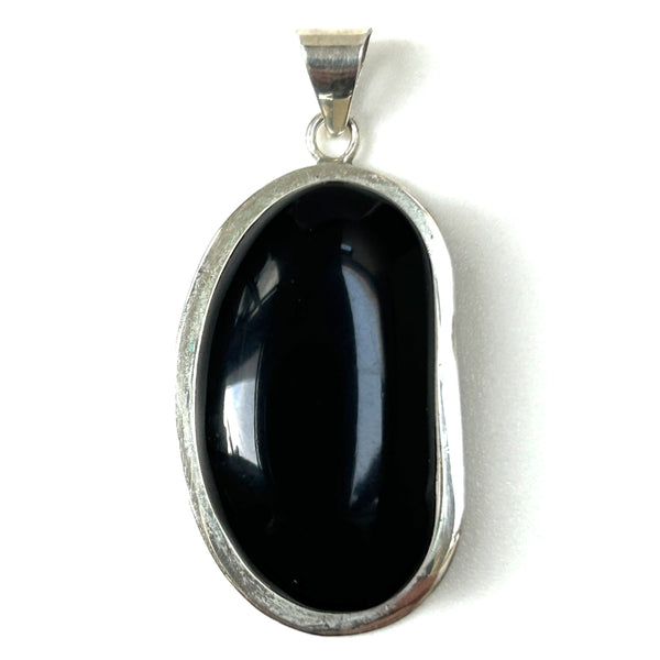 Sterling Silver and Onyx Pendant