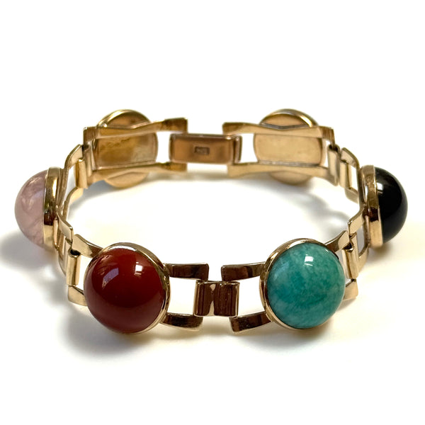 Vintage 9ct Gold and Gemstone Bracelet