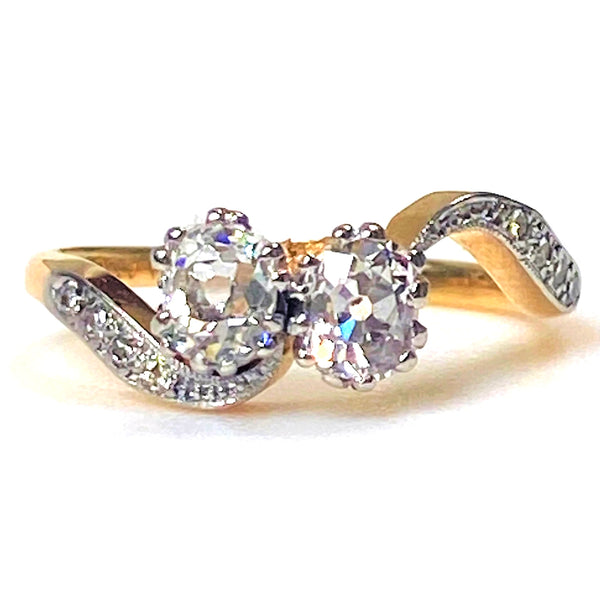 Antique 18ct Gold, Platinum and Diamond Ring