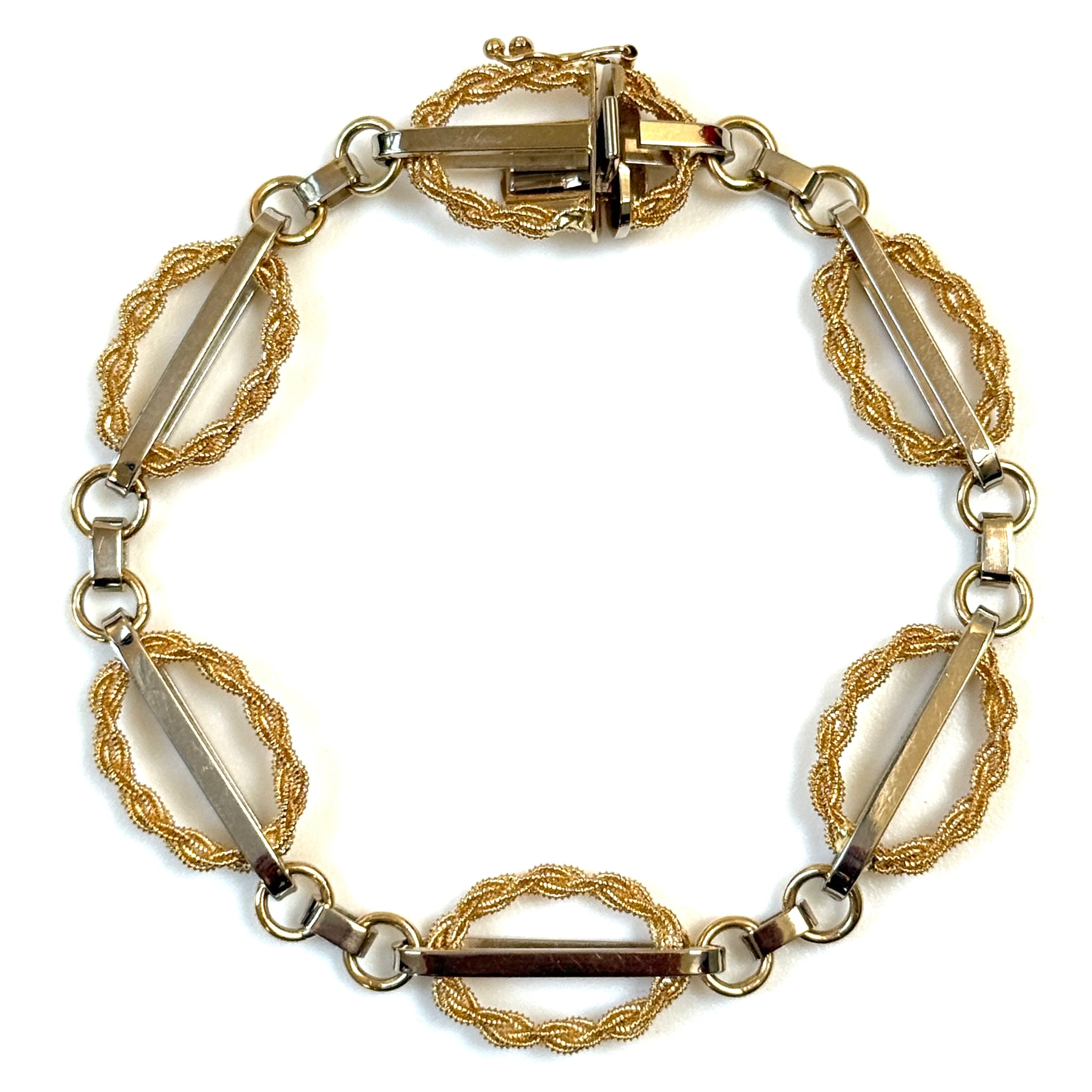 Vintage UnoAErre 18ct Two-Tone Gold Link Bracelet