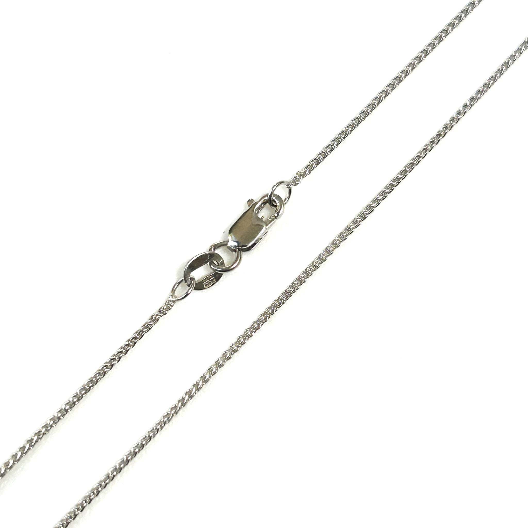 18ct White Gold Spiga Chain Necklace