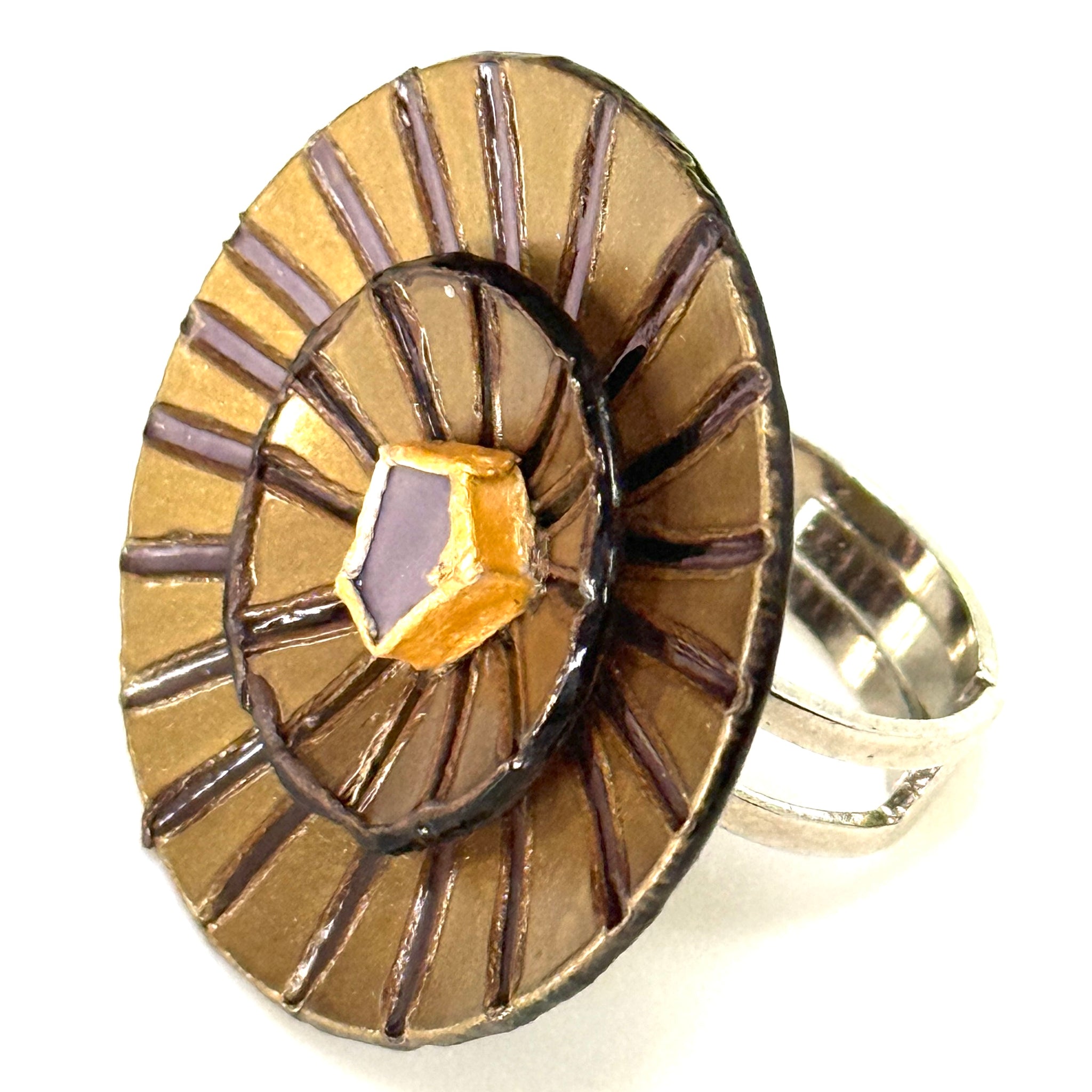 Handmade Resin Cilea Paris “Kyoto” Waterlily Ring