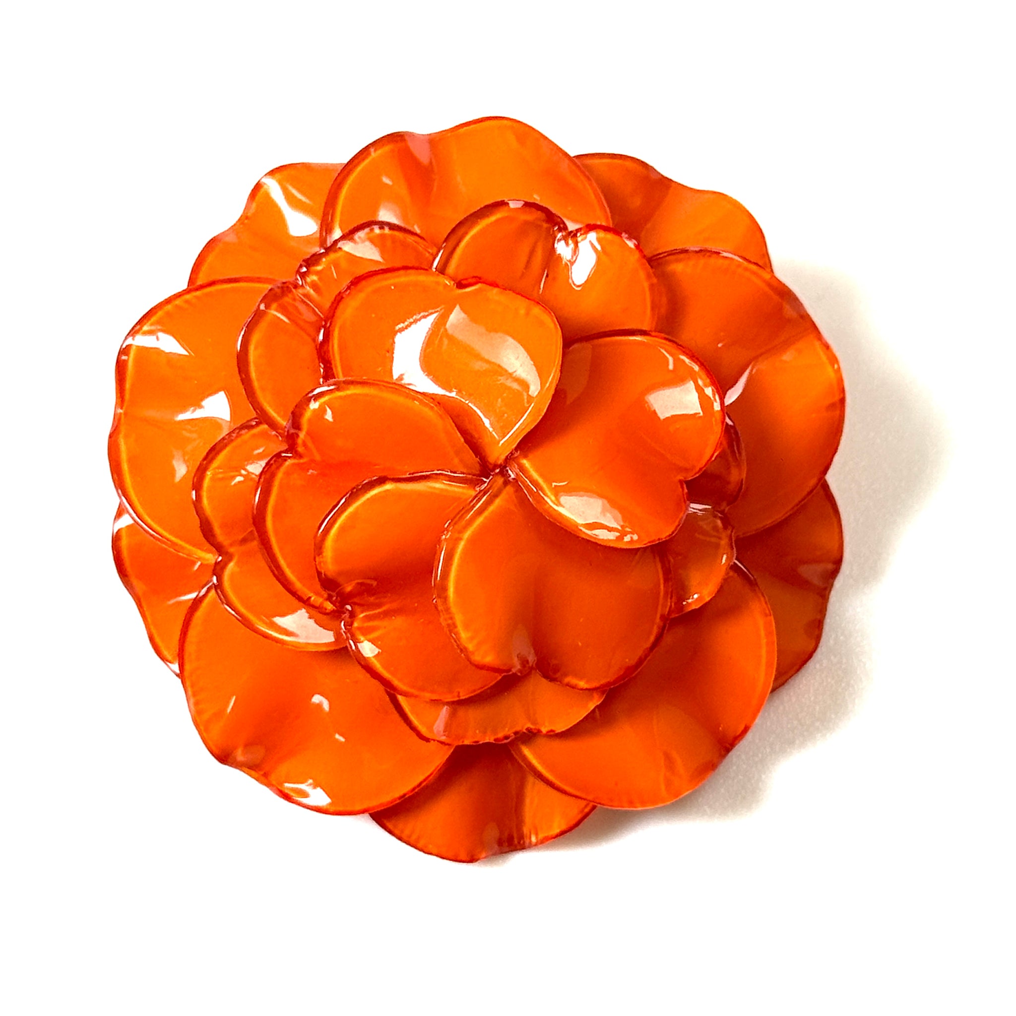 Large Cilea Bijoux Paris Orange “Geranium” Brooch