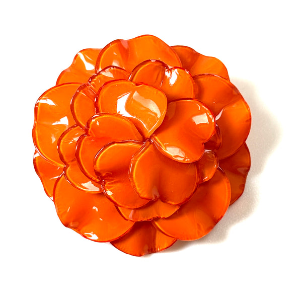 Large Cilea Bijoux Paris Orange “Geranium” Brooch