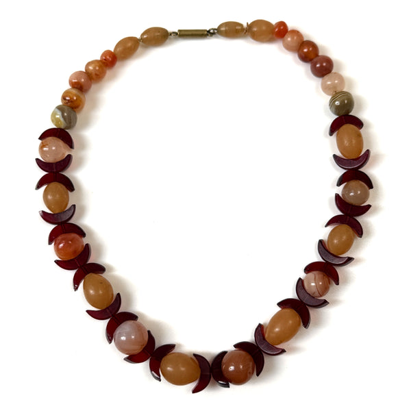 Vintage Art Deco Agate Necklace