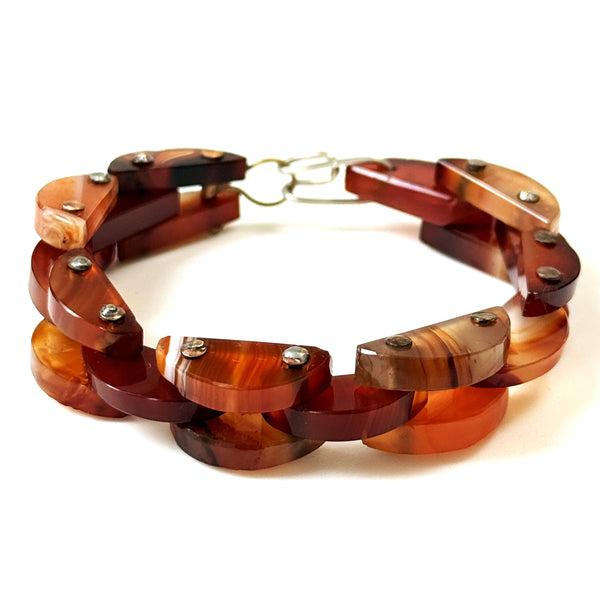 Vintage Art Deco Agate Bracelet