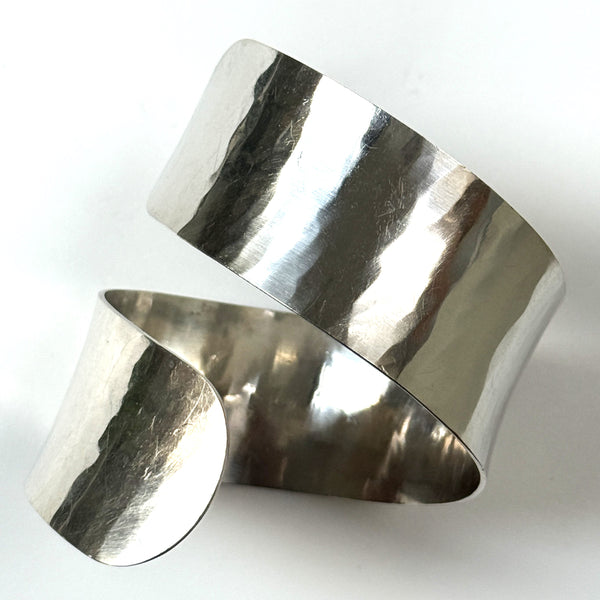 Hand-beaten Kurt Jobst Sterling Silver Bracelet Cuff