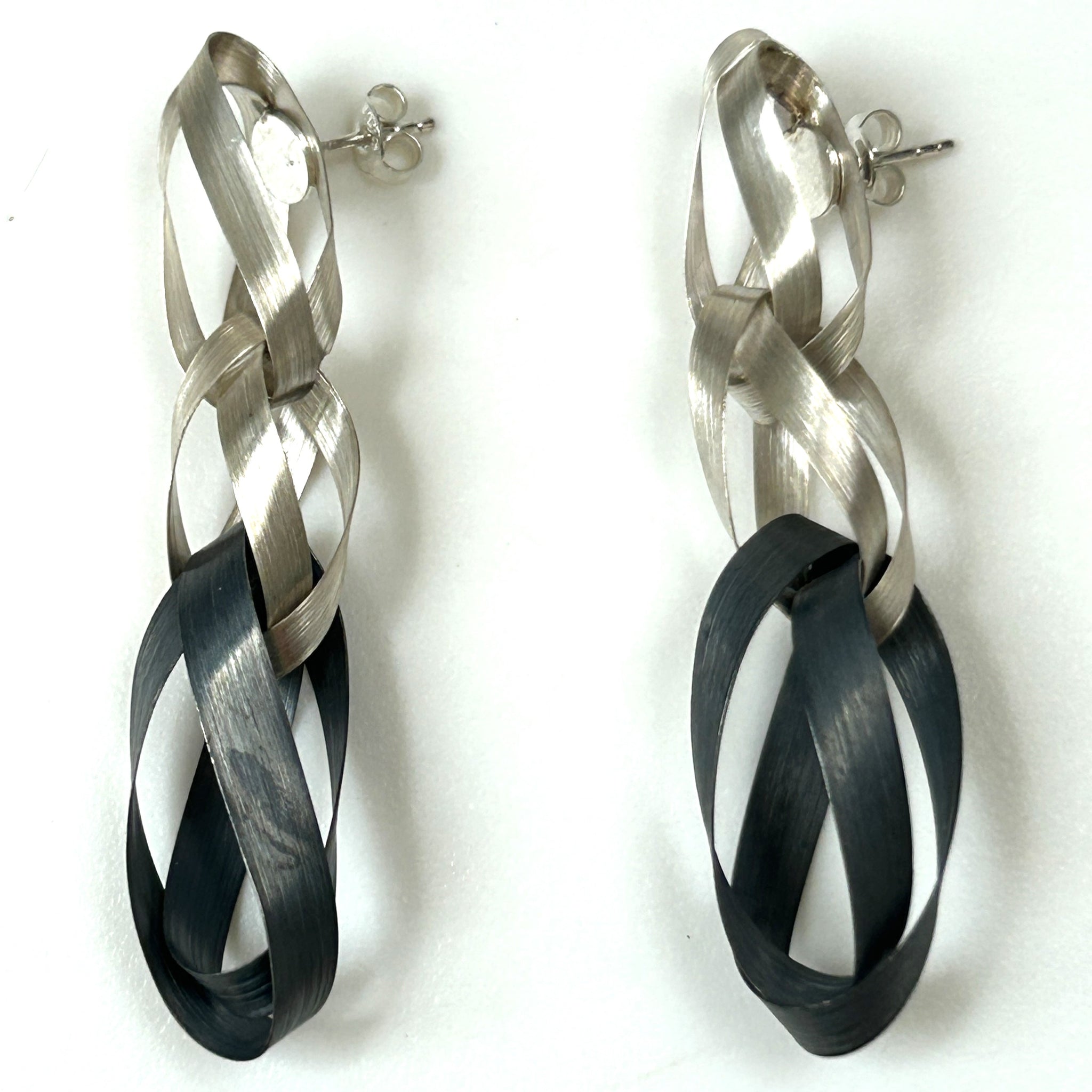 Wyganowski Design, Poland, Handmade Silver Drop Earrings