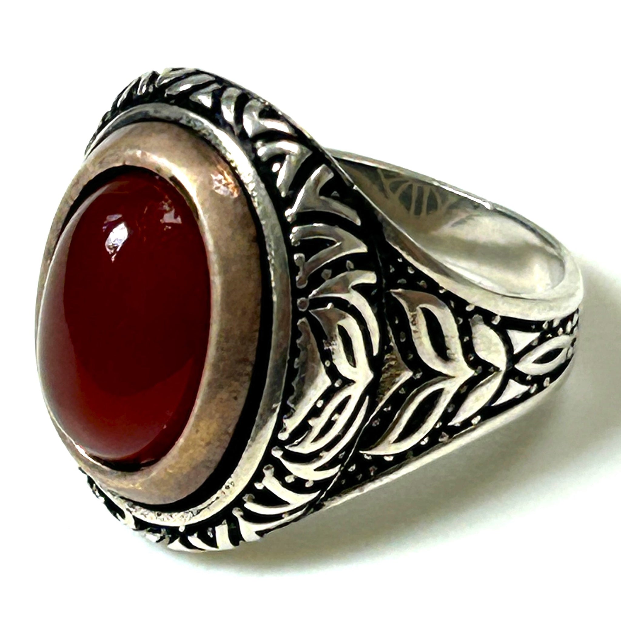 Sterling Silver, Copper and Carnelian Ring