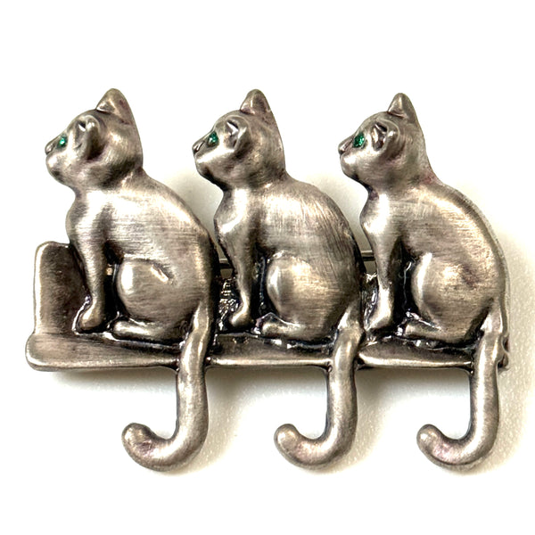 Vintage “Three Cats” Fashion Brooch