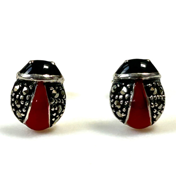 Small Silver “Ladybird” Stud Earrings