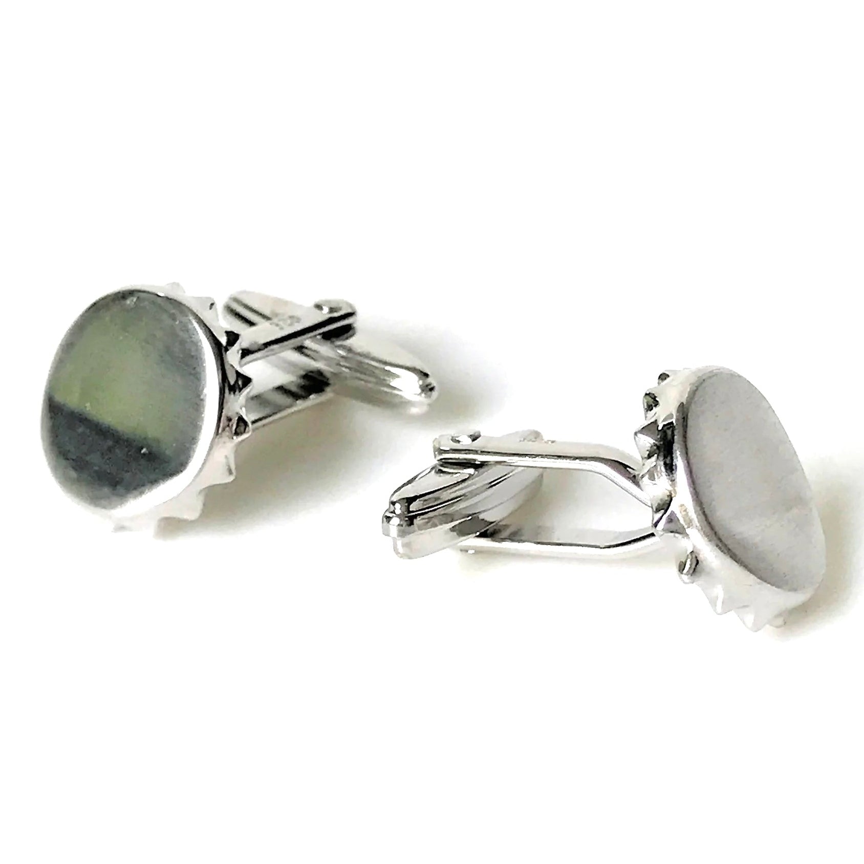 Sterling Silver “Used Bottle Top” Cufflinks