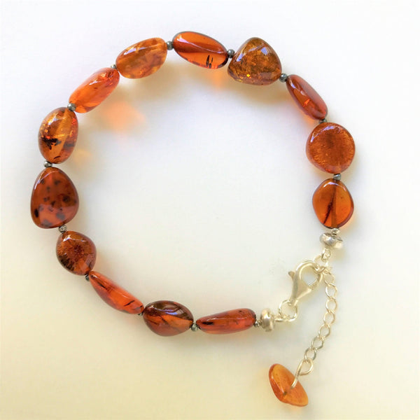 Baroque Amber Bead Bracelet