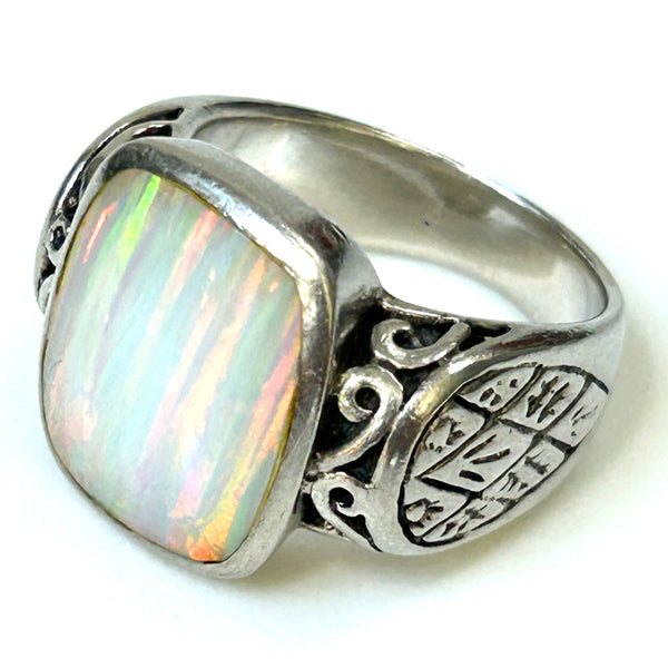Sterling Silver and Opal Ring
