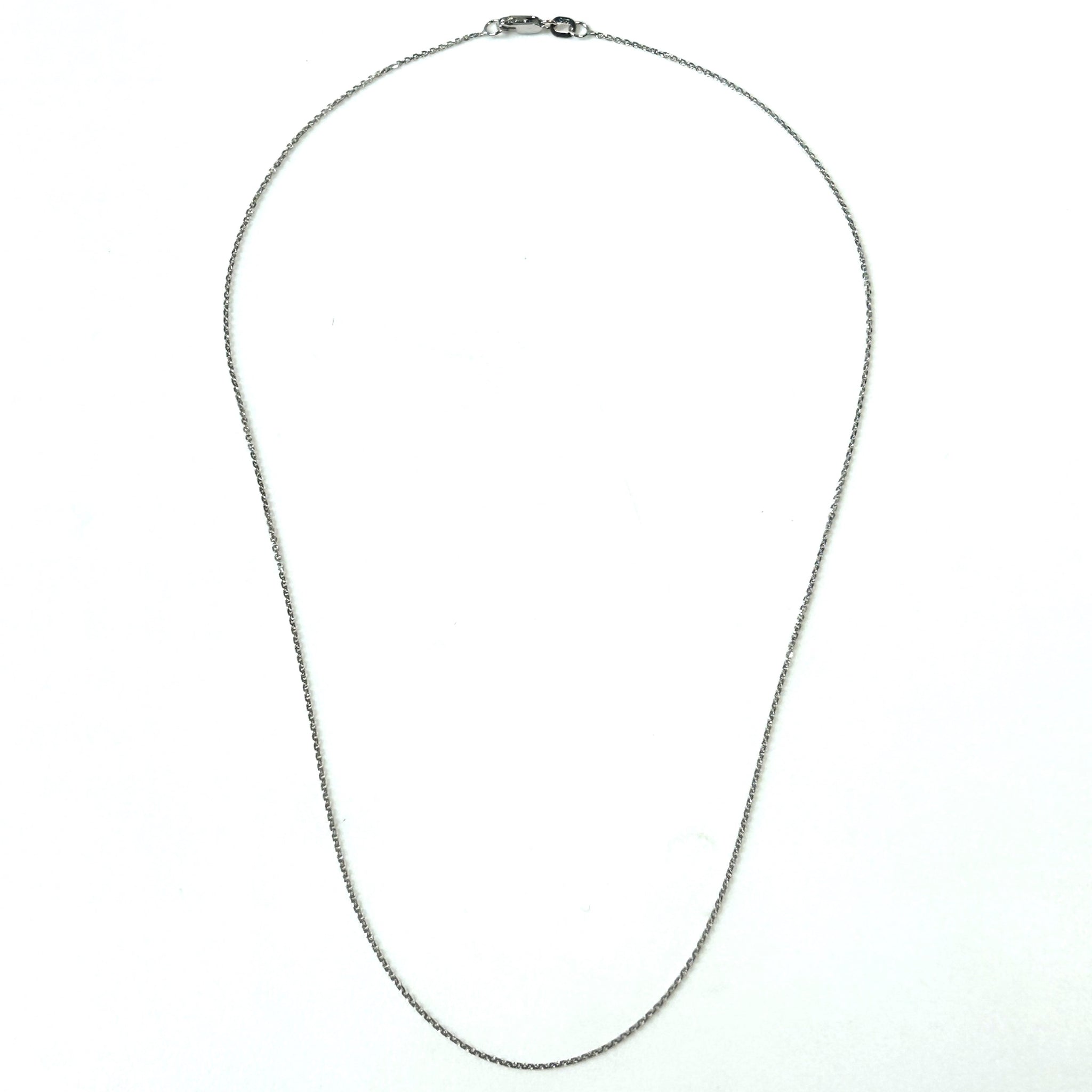 9ct White Gold Belcher Chain Necklace