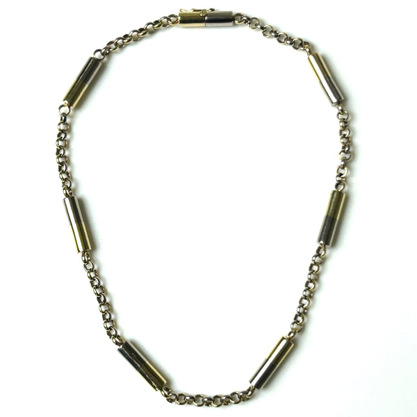 15ct White Gold and Yellow Gold Two-Tone Necklace
