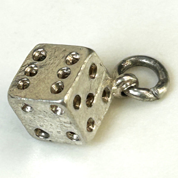 Miniature Silver “Die” Charm Pendant