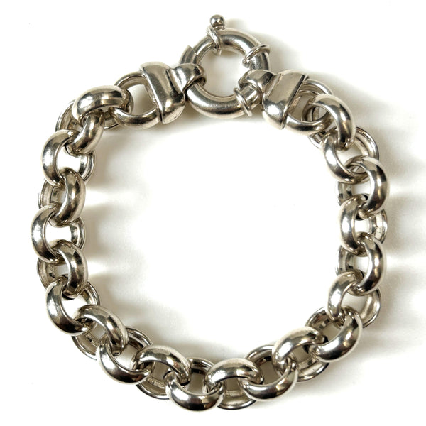 Chunky Modern Silver Bracelet
