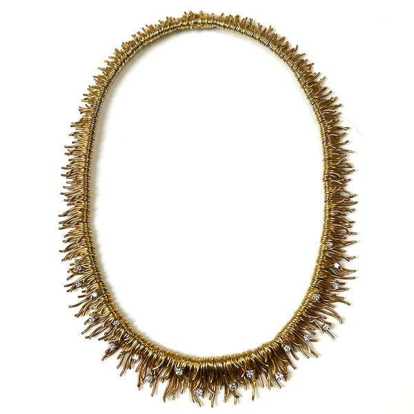 Vintage 18ct Yellow Gold and Diamond Necklace