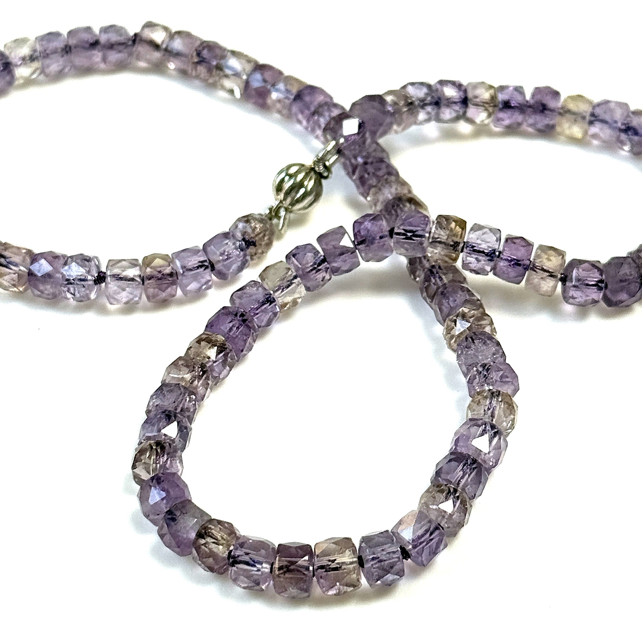 Vintage 14ct White Gold and Amethyst Princess Necklace