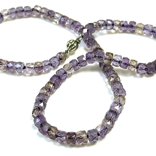 Vintage 14ct White Gold and Amethyst Princess Necklace
