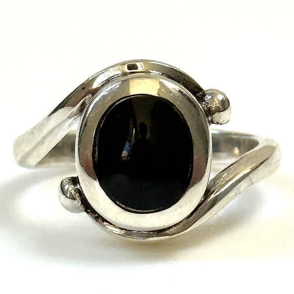 Sterling Silver and Onyx Ring
