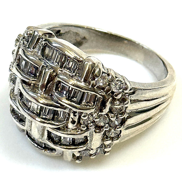 Sterling Silver and Cubic Zirconia Ring