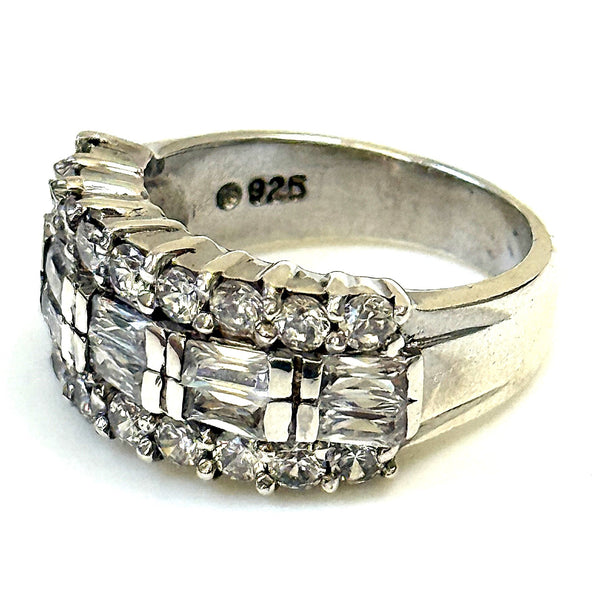 Sterling Silver and Cubic Zirconia Ring