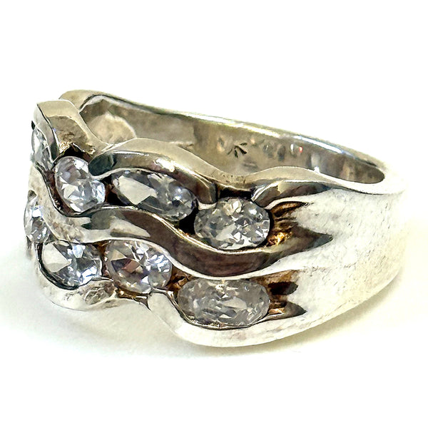 Sterling Silver and Cubic Zirconia Ring