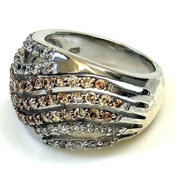 Sterling Silver and Cubic Zirconia Ring