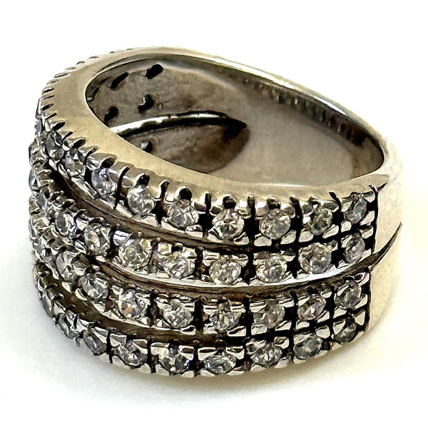 Sterling Silver and Cubic Zirconia Ring