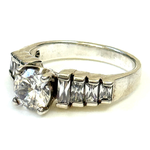 Sterling Silver and Cubic Zirconia Ring